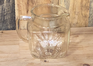 Small glass pitcher – Willow House Social Barn